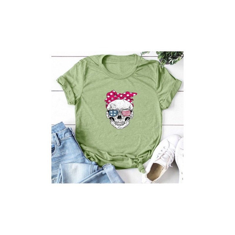 T Shirt Tete de Mort Femme