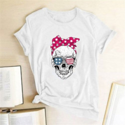 T Shirt Tete de Mort Femme