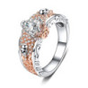 Bague Tete de Mort Strass Rose