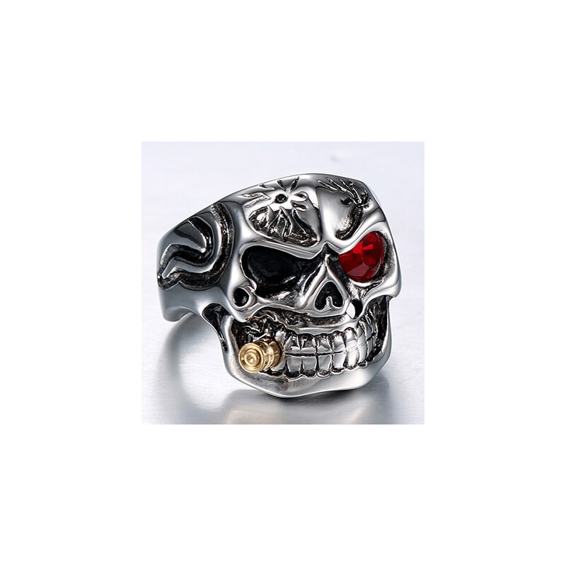 Bague Chevaliere en Acier Tête de Mort Gangster - 2 modèles au choix !