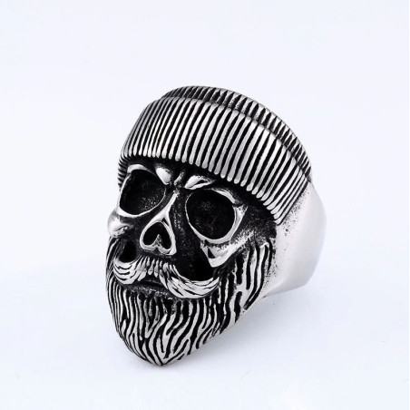 Bague Tete de Mort avec Barbe - 3 modèles au choix !