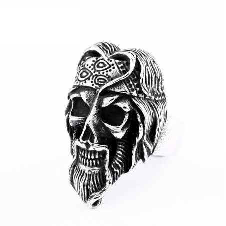 Bague Tete de Mort avec Barbe - 3 modèles au choix !
