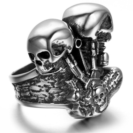 Bague Tete de Mort Biker