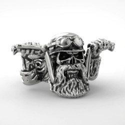 Bague Tete de Mort Biker