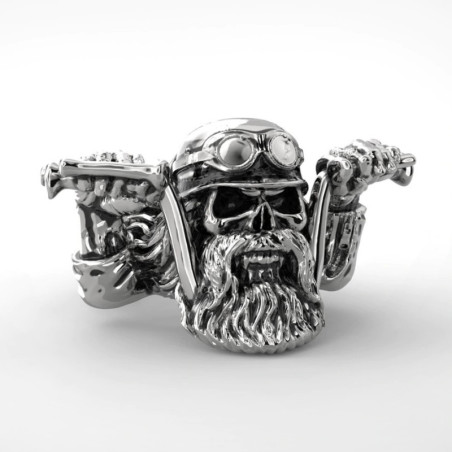 Bague Tete de Mort Biker