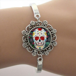 Bracelet Tête de Mort Mexicaine pour femme