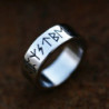 Bague Viking Rétro en acier inoxydable 316L inscription Runes - modèle acier