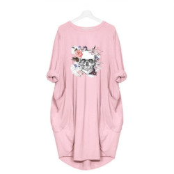 Robe Tete de Mort Fleurie Femme