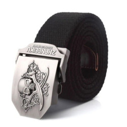 Ceinture Tête de Mort Pirate couleur noir