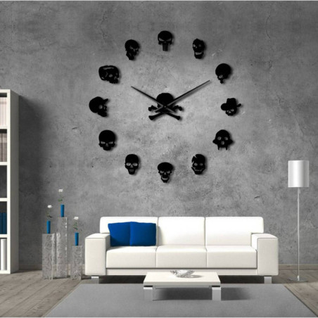 Horloge Géante Murale Tête de Mort