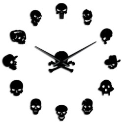 Horloge Géante Murale Tête de Mort