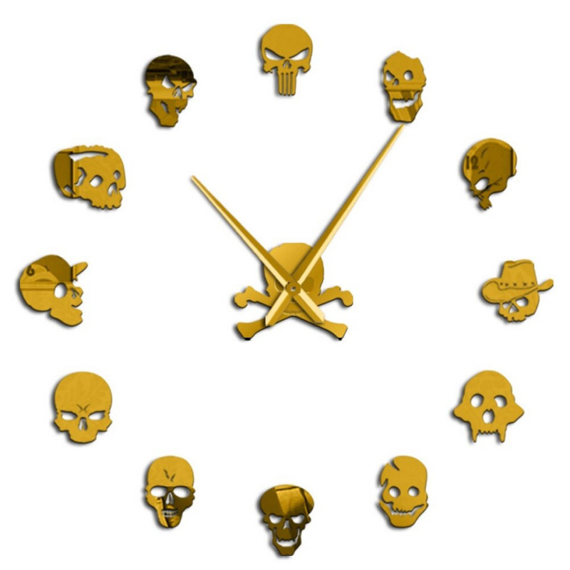 Horloge Géante Murale Tête de Mort