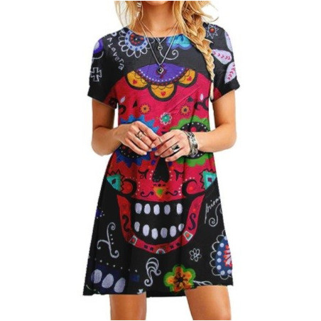 Robe Tête de Mort Crâne Mexicain Coloré - 7 modèles au choix !