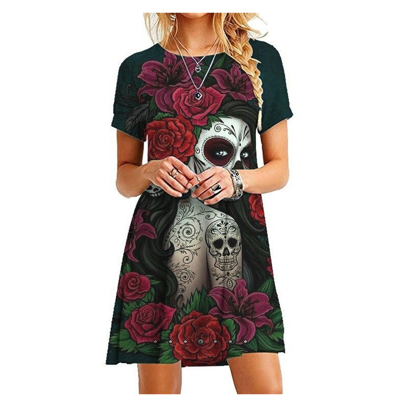 Robe Tête de Mort Crâne Mexicain Coloré - 7 modèles au choix !