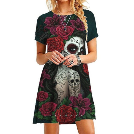 Robe Tête de Mort Crâne Mexicain Coloré - 7 modèles au choix !