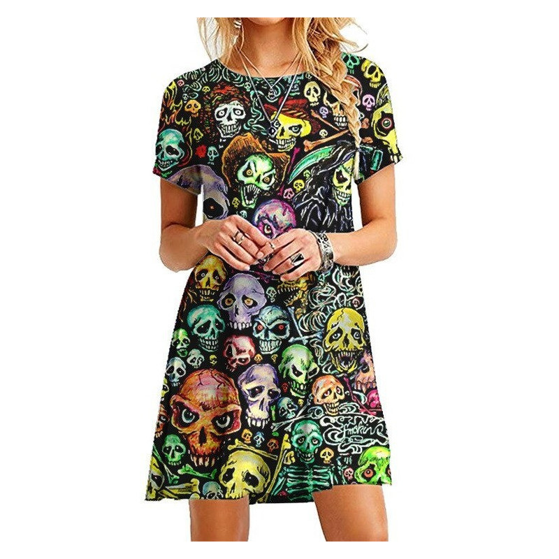 Robe Tête de Mort Crâne Mexicain Coloré - 7 modèles au choix !