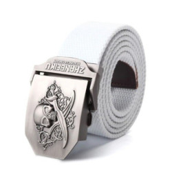 Ceinture Tête de Mort Pirate couleur blanc