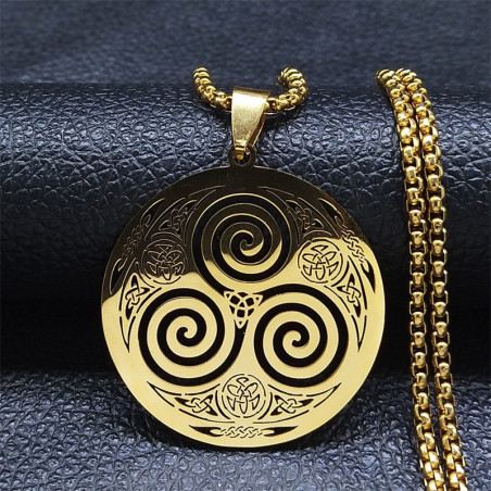 Collier Viking en acier inoxydable - modèle 3