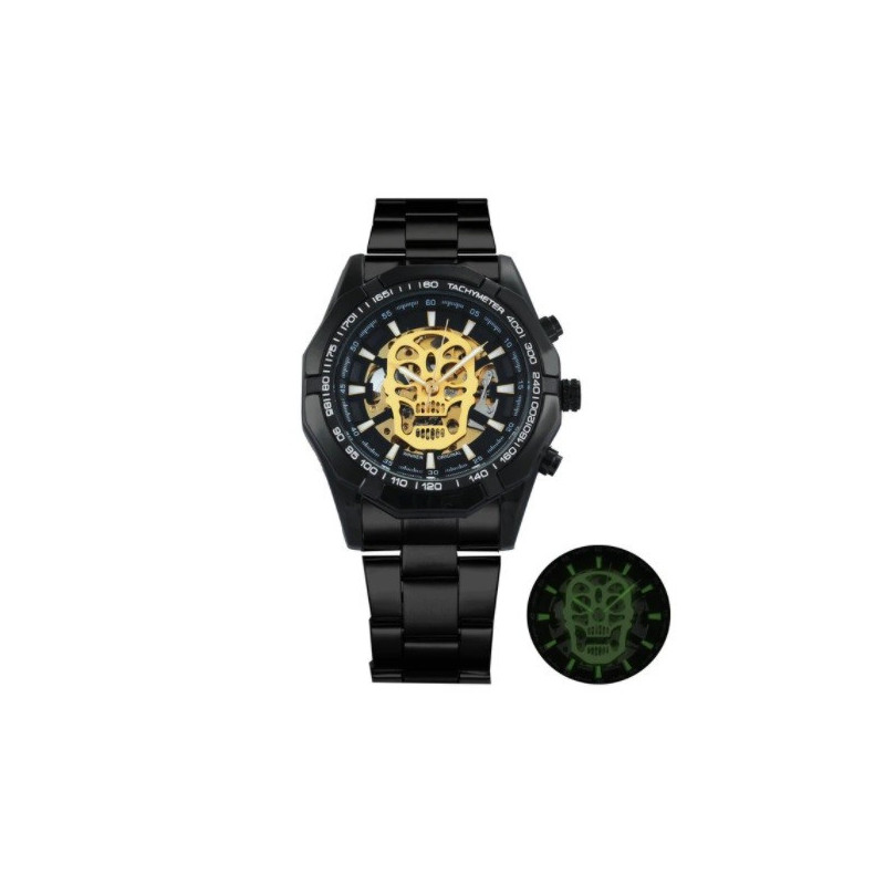 Montre automatique Tête de Mort Squelette mécanique