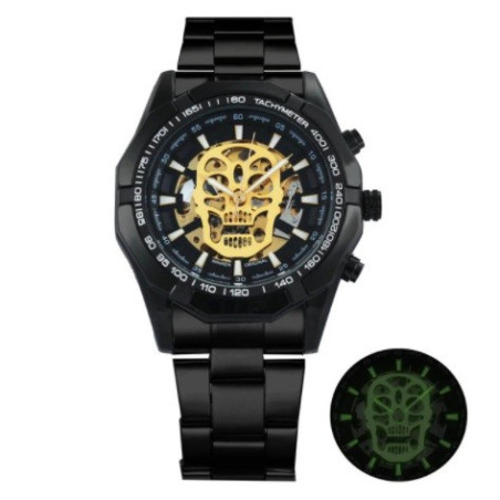 Montre automatique Tête de Mort Squelette mécanique
