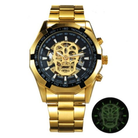 Montre automatique Tête de Mort Squelette mécanique