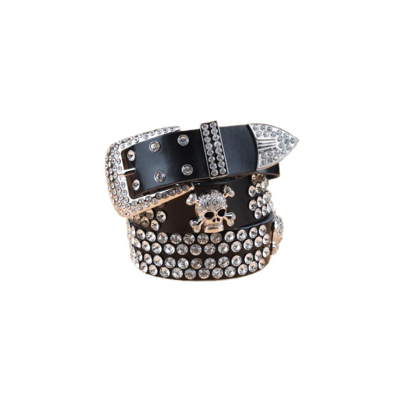Ceinture Strass Tête de Mort