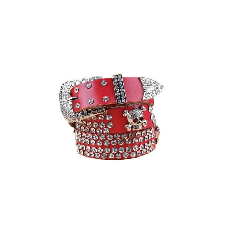 Ceinture Strass Tête de Mort