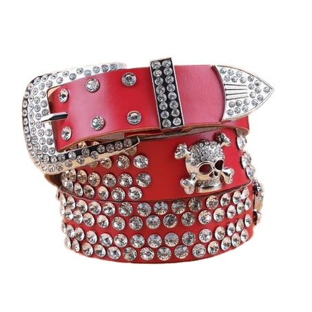 Ceinture Strass Tête de Mort