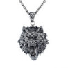 Collier Loup en acier inoxydable 316L pour hommes