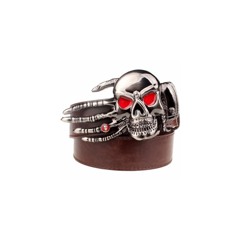 Ceinture Tête de Mort Main du Diable Main Squelette