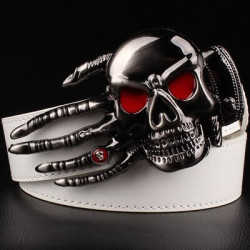 Ceinture Tête de Mort Main du Diable Main Squelette