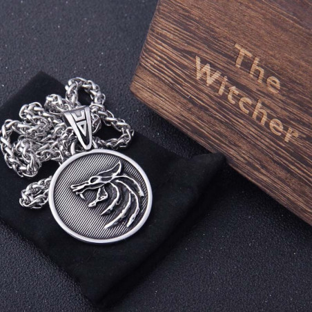 Collier tête de loup de magicien - modèle 3