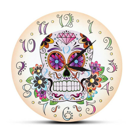 Horloge Tête de Mort Crâne Mexicain