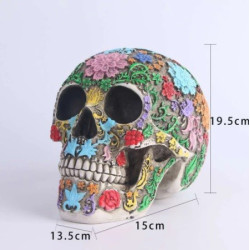 Dimensions de la Decoration Tête de Mort Mexicaine