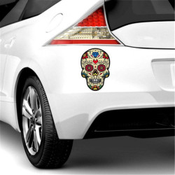 Autocollant tête de mort mexicaine : 5 modèles en 5 tailles