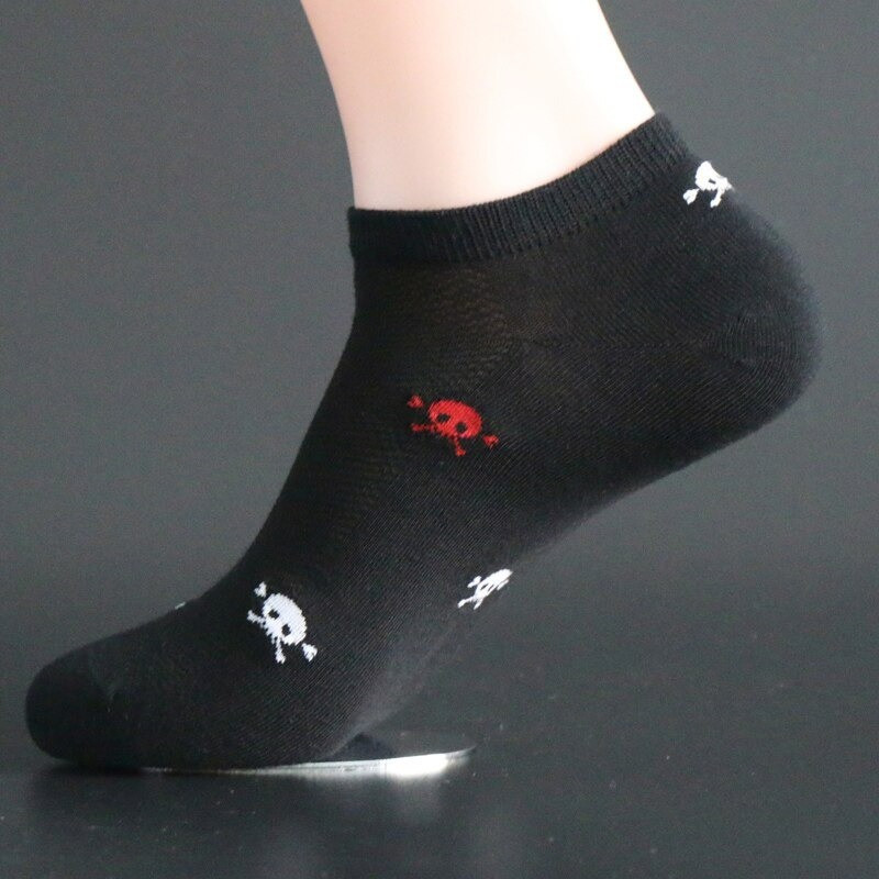 Lot de deux paires de chaussettes courtes logo tête de mort