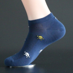 Lot de deux paires de chaussettes courtes logo tête de mort
