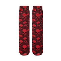 Chaussettes têtes de mort mi-hautes dark-punk