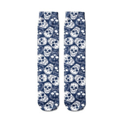 Chaussettes têtes de mort mi-hautes dark-punk