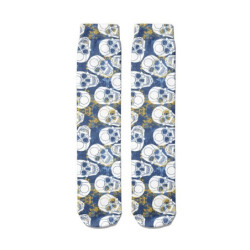 Chaussettes têtes de mort mi-hautes dark-punk