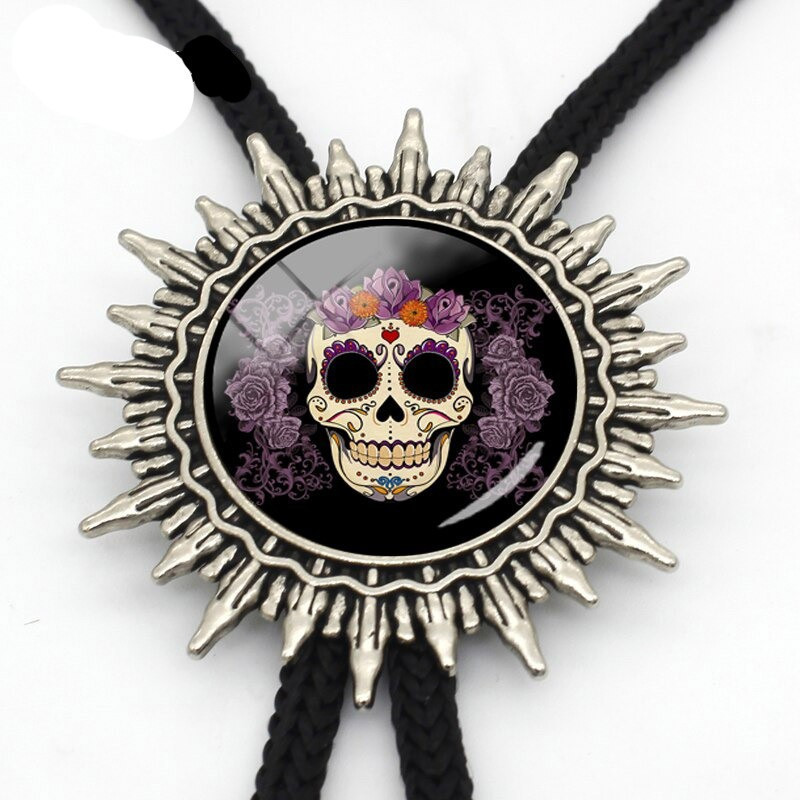 Magnifique Cravate Bolo tête de mort