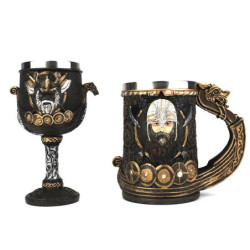 Gobelet à vin guerrier Viking Odin Tankard en acier inoxydable 200ml