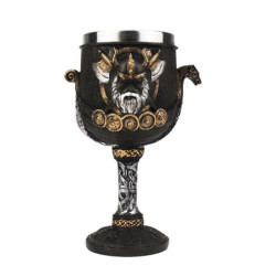 Gobelet à vin guerrier Viking Odin Tankard en acier inoxydable 200ml - modèle 1
