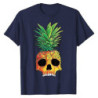 Tshirt tête de mort avec imprimé crâne crète ananas punk plage