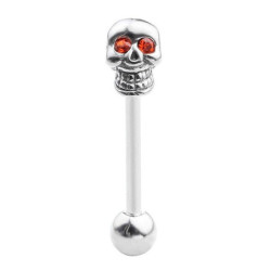 Piercing tête de mort  Piercing en cristal pour femme pour Langue et Mamelon - modele 1