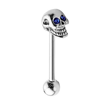Piercing tête de mort Piercing en cristal pour femme Langue et Mamelon