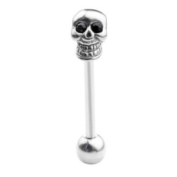 Piercing tête de mort Piercing en cristal pour femme Langue et Mamelon