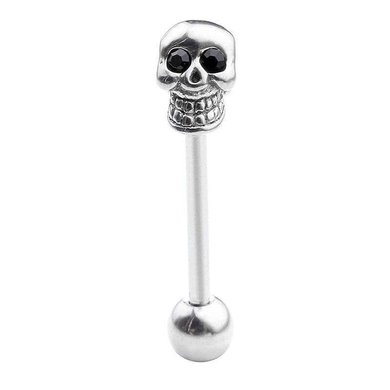 Piercing tête de mort Piercing en cristal pour femme Langue et Mamelon