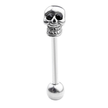 Piercing tête de mort Piercing en cristal pour femme Langue et Mamelon