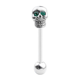 Piercing tête de mort Piercing en cristal pour femme Langue et Mamelon